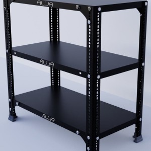 Slotted Angle Metal Rack (24" H x 23" L  x 12" D)