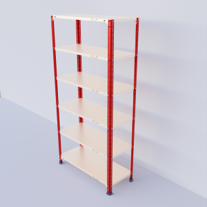 Slotted Angle Metal Rack (60"H x 29"L x 15"D) Storage Rack Unit