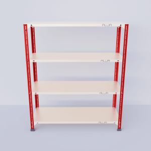 Slotted Angle Metal Rack (48"H x 41"L x 18"D) Storage Rack Unit