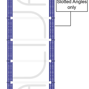 Slotted Angles Blue Color (Powder Coated)