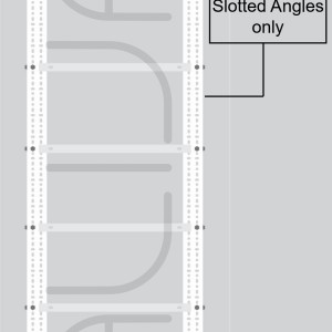 Slotted Angles Ivory Color (Powder Coated)