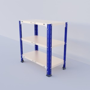 Slotted Angle Metal Rack (24" H x 23" L  x 12" D)