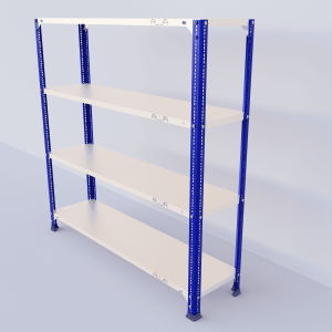Slotted Angle Metal Rack (48"H x 47"L x 12"D) Storage Rack Unit