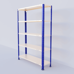 Slotted Angle Metal Rack (60"H x 41"L x 12"D) Storage Rack Unit