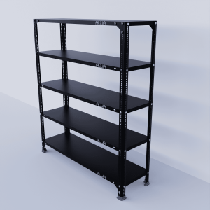 Slotted Angle Metal Rack (48"H x 41"L x 12"D) Storage Rack Unit