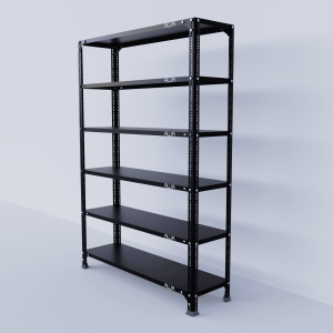 Slotted Angle Metal Rack (60"H x 41"L x 12"D) Storage Rack Unit