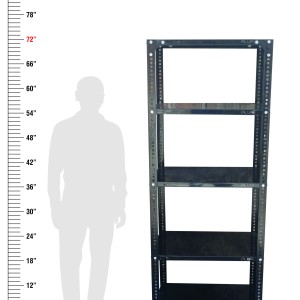 Slotted Angle Metal Rack (72"H x 23"L x 18"D) Storage Rack Unit