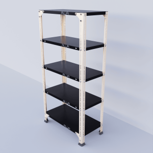 Slotted Angle Metal Rack (48"H x 23"L x 12"D) Storage Rack Unit