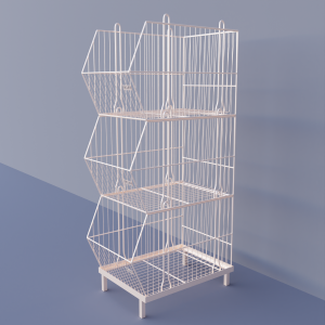 Heavy Duty Wire basket for Home/Retail Shop/Utility Rack/Multipurpose Unit with Stand