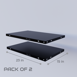 15" Depth Panels/Shelves for Slotted Angle Racks Available In Color Black (Pack of Two)- (Includes 16 Nut & Bolts)