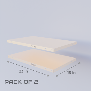 15" Depth Panels/Shelves for Slotted Angle Racks Available In Color Ivory (Pack of Two)- (Includes 16 Nut & Bolts)