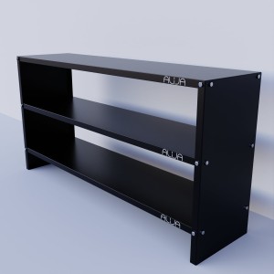 Solid Metal Bookcase/Library/Book Shelf/Rack (24 x 47 x 12 Inch) With 3 Shelves