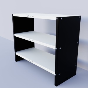 Solid Metal Bookcase/Library/Book Shelf/Rack (24"H x 29"L x 12"D) With 3 Shelves