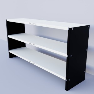 Solid Metal Bookcase/Library/Book Shelf/Rack (24 x 47 x 12 Inch) With 3 Shelves