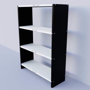 Solid Metal Bookcase/Library/Book Shelf/Rack (48 x 35 x 12 Inch) With 4-5 Shelves
