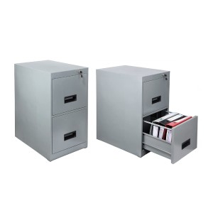 2 Drawer Steel Filing Cabinet | Metal File Cabinet | Office File Cabinet | (Spray Paint - TA Grey Color) (29 X 18.5 X 27 Inch)