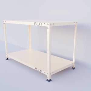 Workbench/Table/Desk (2.5 x 4 x 2 Ft./30 x 47 x 24 Inch) (1.5 inch Border Thickness) with 2 Shelves