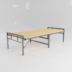 ALIJA  Smart Modern Design Heavy Duty Plywood Folding Metal Single Bed for Sleeping