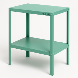 ALIJA 2-Tier Side Table, Compact Bedside Table, 46 x 38 x 23 cm, Sea Green