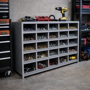 ALIJA Multi Compartment Organizer Rack | High Capacity Storage Solution for Tools, Inventory & Supplies