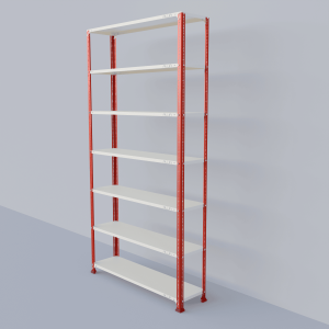 Slotted Angle Metal Rack (87"H x 47"L x 12"D) Storage Rack Unit