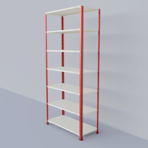 Slotted Angle Metal Rack (87"H x 41"L x 18"D) Storage Rack Unit