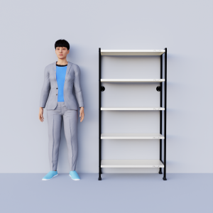 5-Tier Metal Storage Rack, Black ivory 60x30x12 , Multipurpose Shelving Unit for Home, Office, Shop