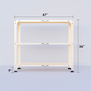 ALIJA Heavy Duty Slotted Angle Rack | Strong & Long-Lasting Adjustable Steel Storage Shelf for Home, Office, Garage & Warehouse 36hx47wx9d 22 gauge