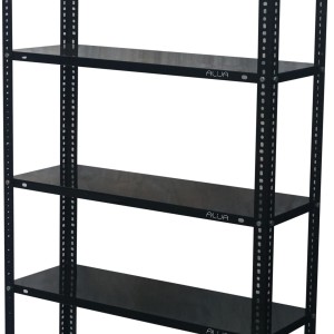 Heavy-Duty Slotted Angle Rack (87x47x9 Inches) for Industrial Storage